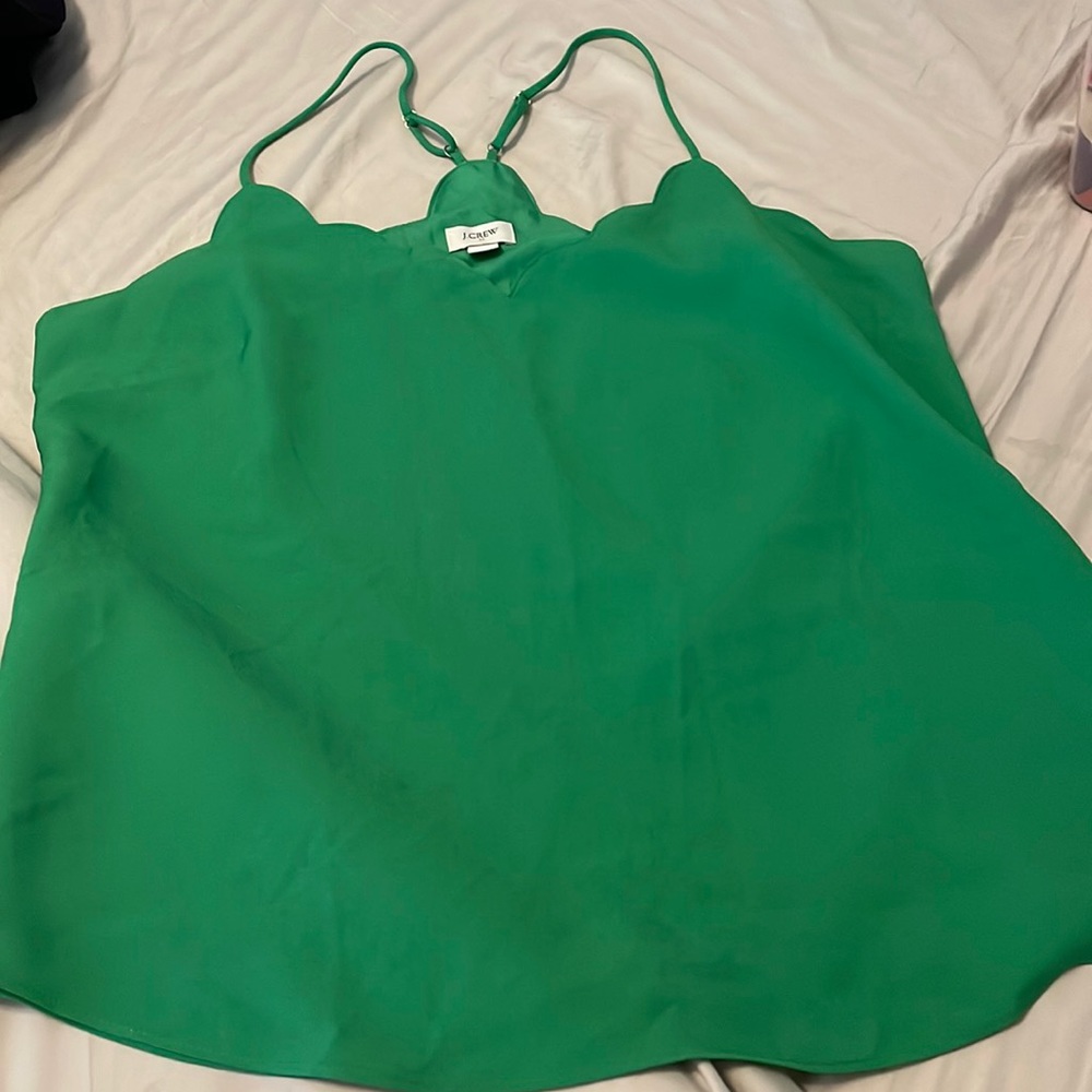 Like new j crew green tank top